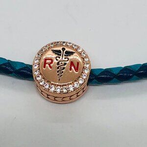 ✨✨Pandora Nurse (RN) caduceus Bead Charm rose gold